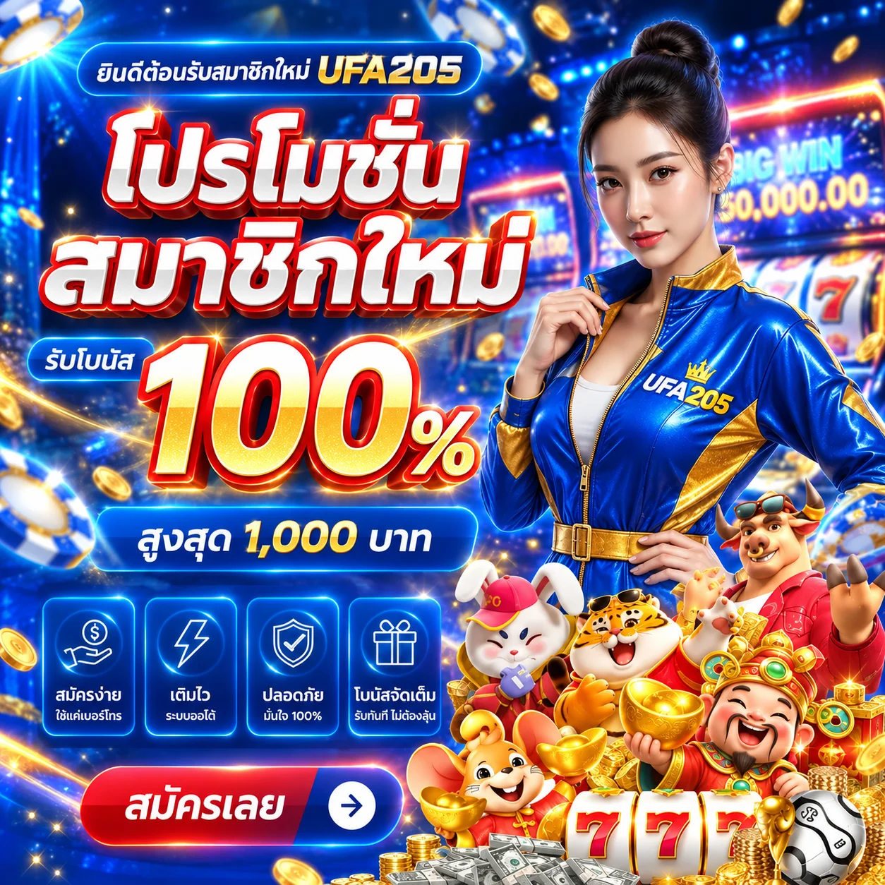 ภาพประกอบ UFA205 ทดลองเล่นสล็อตฟรี เรียนรู้เกมก่อนเล่นจริง